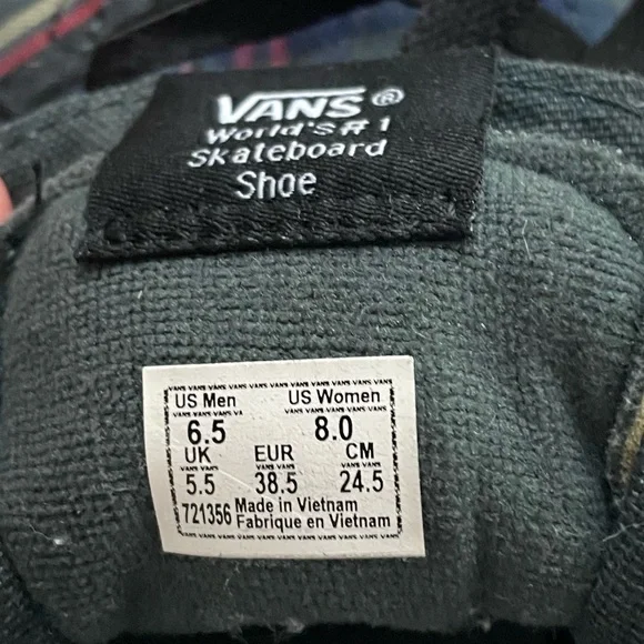 Vans Tartan Gum Checkered Sk8-HI Skater Shoes Sneakers 8 - Picture 9 of 10